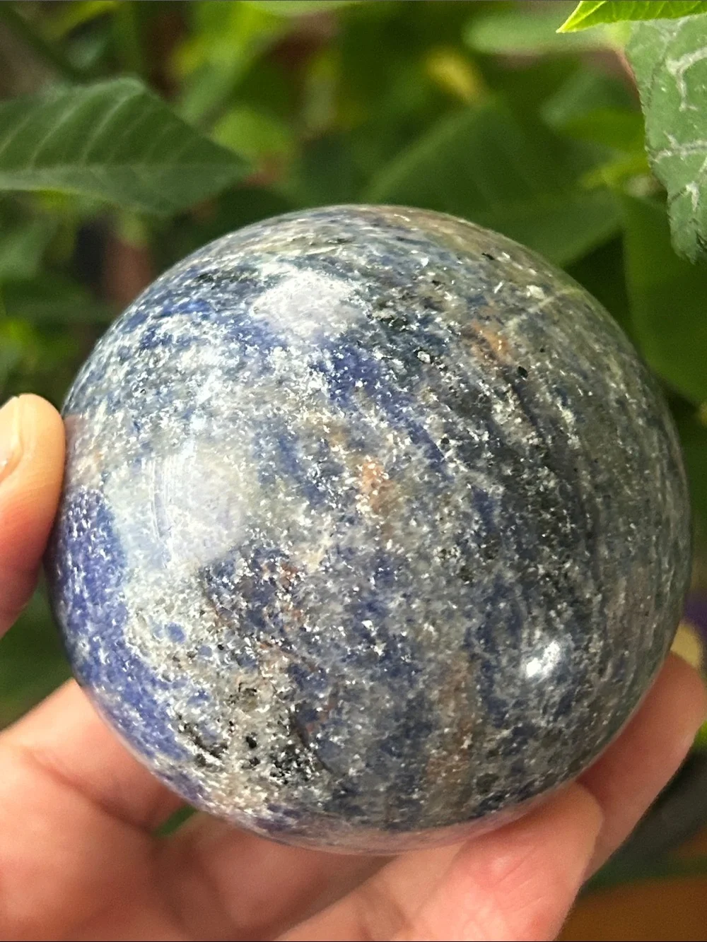 💎 Polished Sodalite Crystal Sphere 64mm